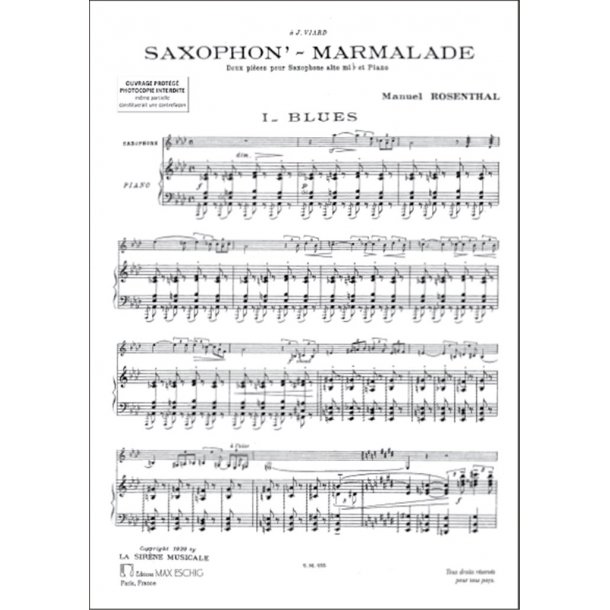 Saxophon'Marmalade Saxophone Eb-Piano